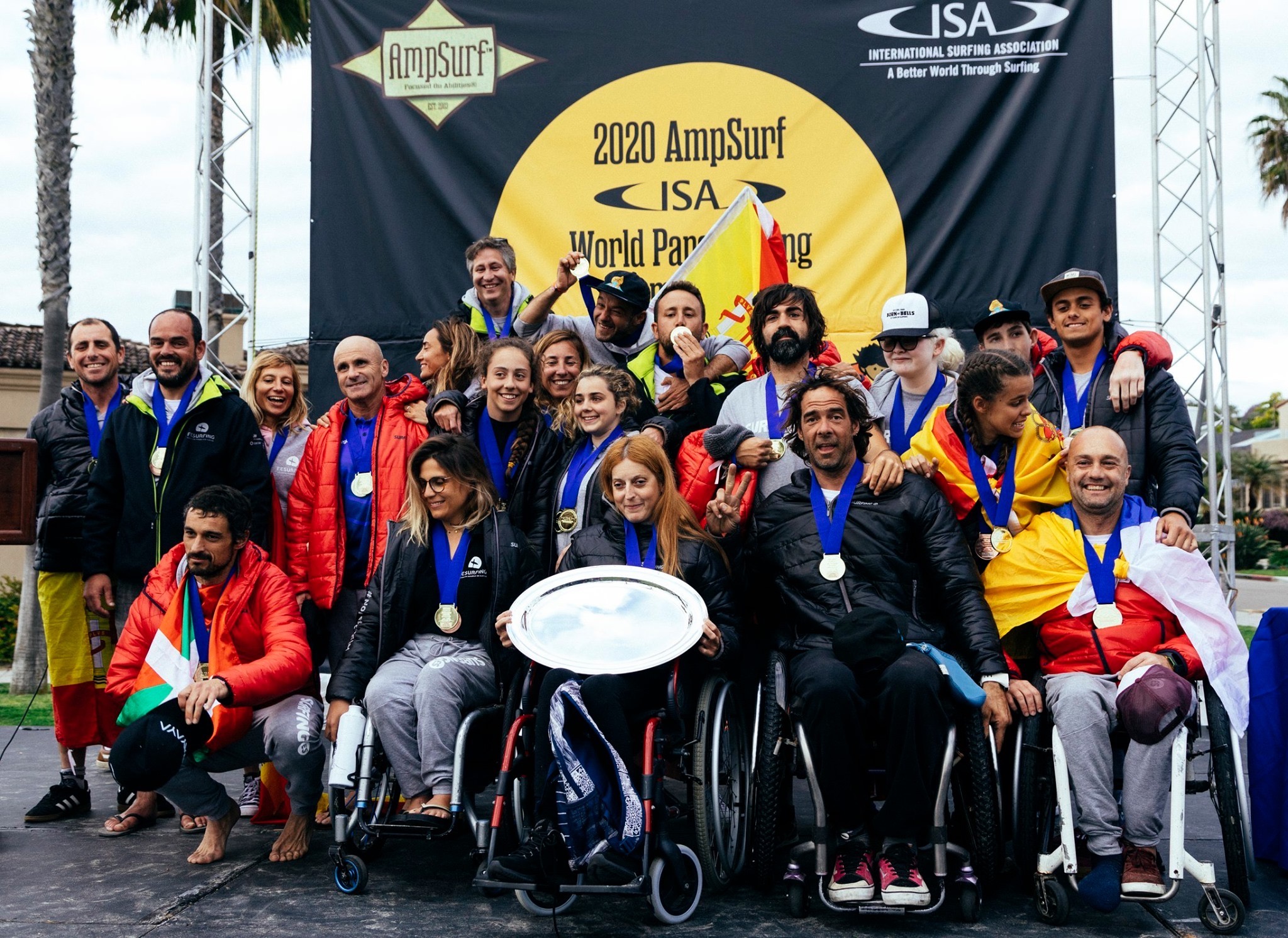Histórico oro para el equipo de España en los AmpSurf ISA World Para Surfing Championship