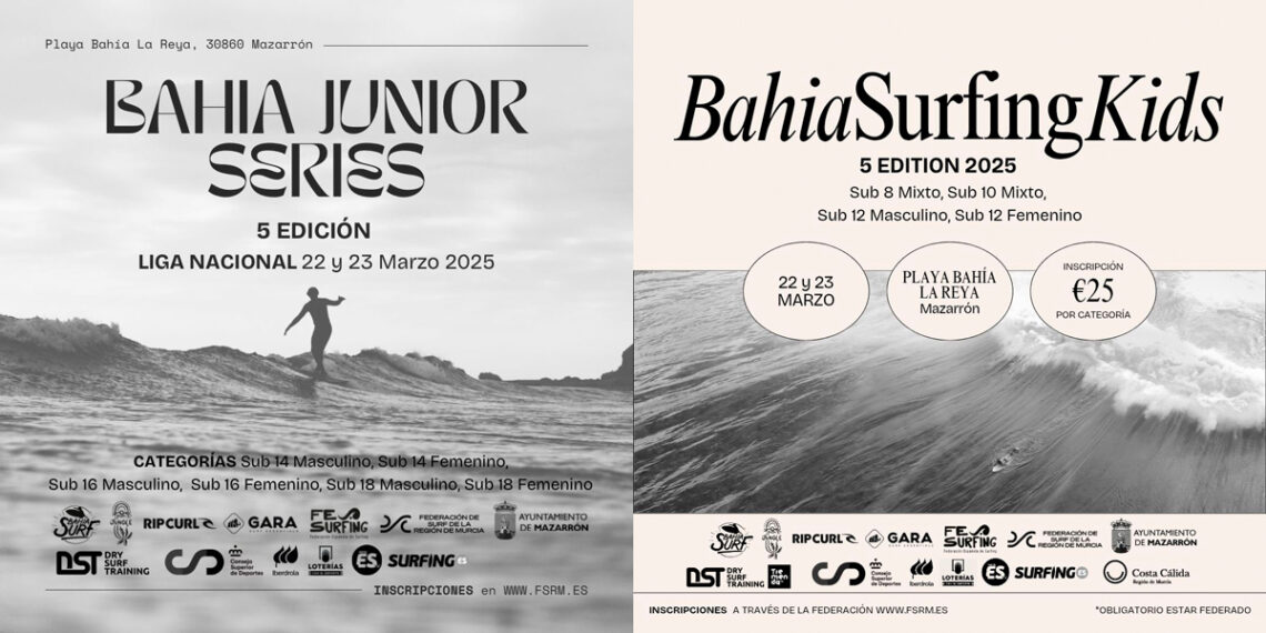 Bahía Junior Series 6 y Bahía Kids, integrados en el mayor festival de surf de la Región de Murcia